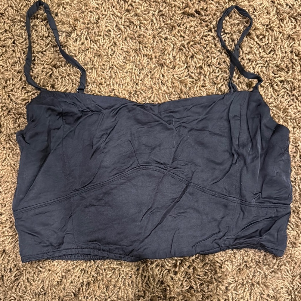 Aerie Blue Fitted Crop Camisole